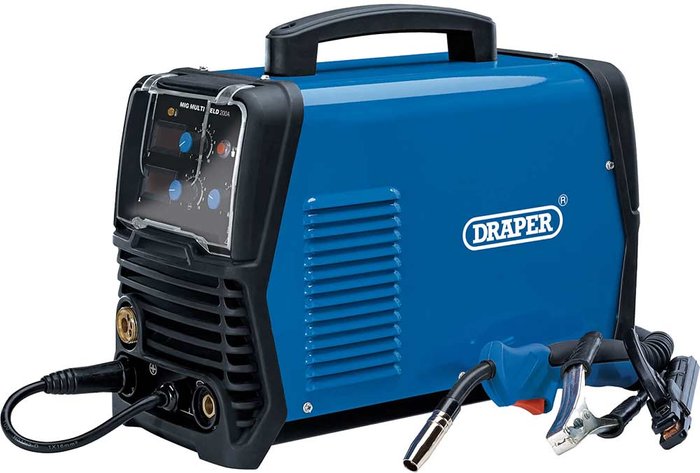Tooled Up | Draper Draper - 70046 Gas/Gasless MIG Inverter Multi-Welder, 200A Draper Draper - 70046 Gas/Gasless MIG Inverter Multi-Welder, 200A