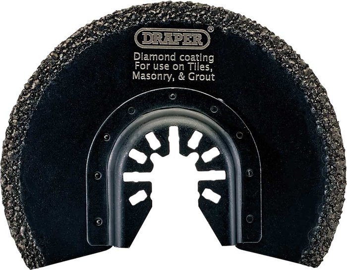 Tooled Up | Draper Draper Oscillating Multi Tool Diamond Coated Blade 88mm Pack of 1 Draper Draper Oscillating Multi Tool Diamond Coated Blade 88mm Pack of 1