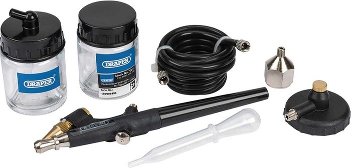 Tooled Up | Draper Draper 7 Piece Air Brush Kit Draper Draper 7 Piece Air Brush Kit