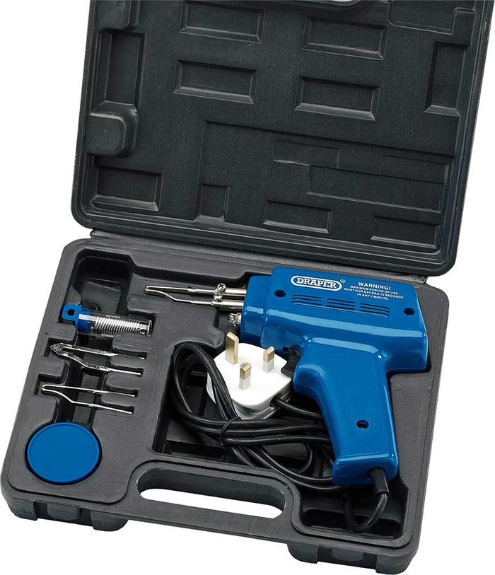 Tooled Up | Draper Draper Soldering Gun Kit 100w 240v 100 Watts Draper Draper Soldering Gun Kit 100w 240v 100 Watts