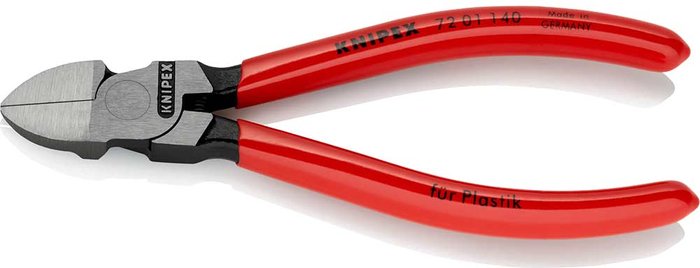 Tooled Up | Knipex Knipex 72 01 Diagonal Cutting Pliers for Plastics 140mm Knipex Knipex 72 01 Diagonal Cutting Pliers for Plastics 140mm