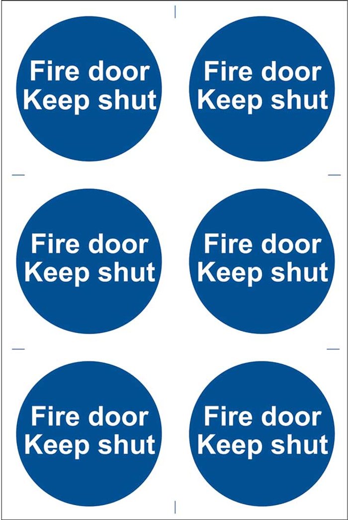 Tooled Up | Draper Draper Fire Door Keep Shut Sign Pack of 6 100mm 100mm Standard Draper Draper Fire Door Keep Shut Sign Pack of 6 100mm 100mm Standard