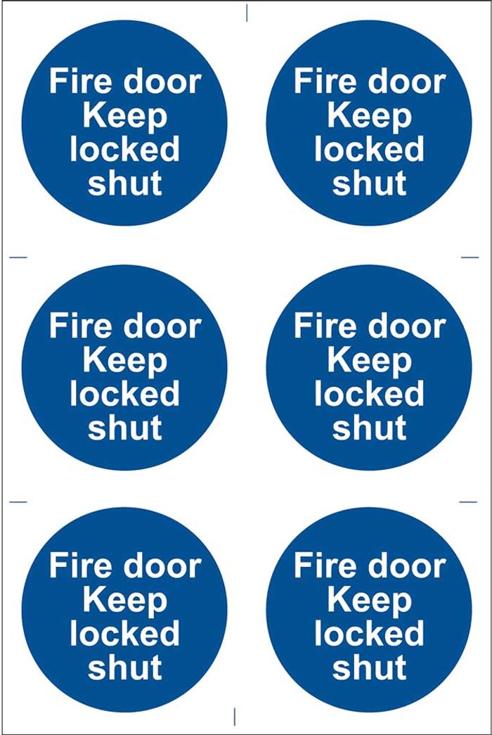 Tooled Up | Draper Draper Fire Door Keep Locked Sign Pack of 6 100mm 100mm Standard Draper Draper Fire Door Keep Locked Sign Pack of 6 100mm 100mm Standard