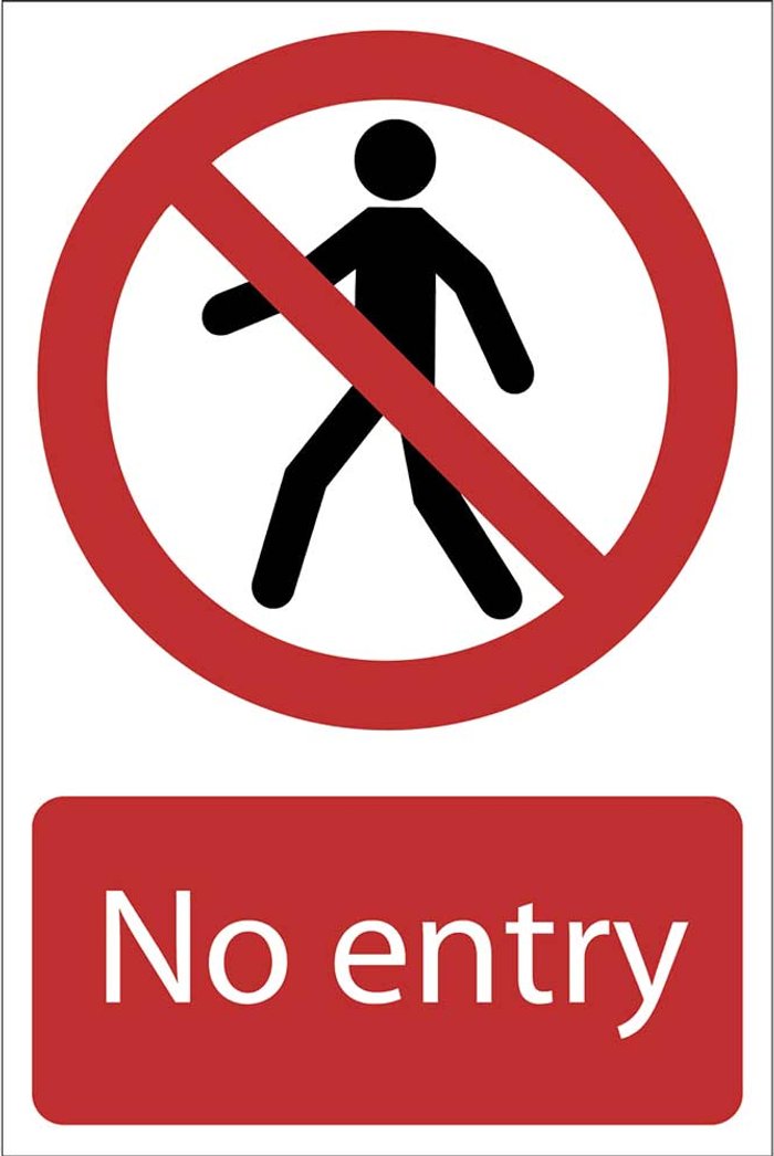 Tooled Up | Draper Draper No Entry Sign 200mm 300mm Standard Draper Draper No Entry Sign 200mm 300mm Standard