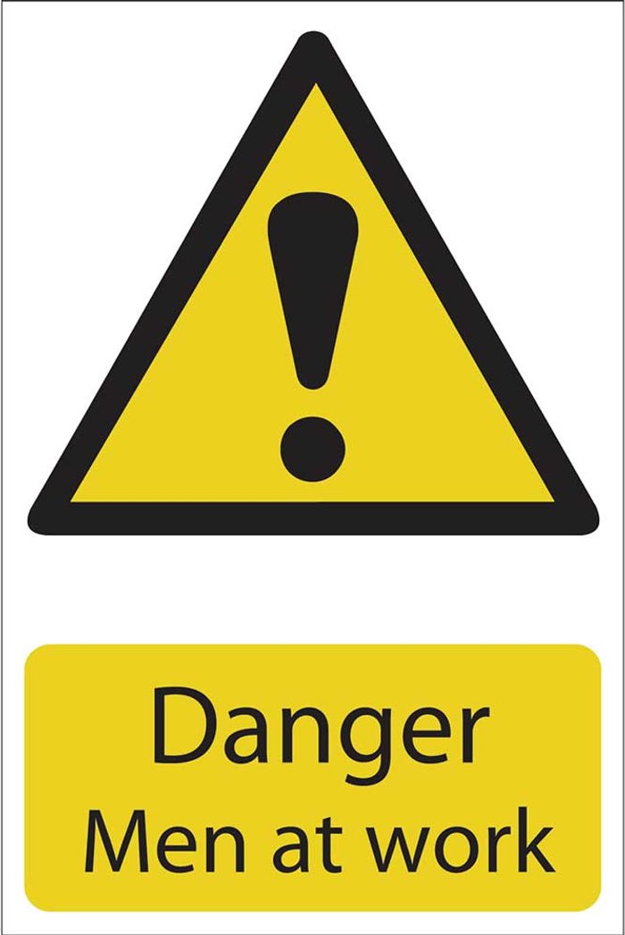 Tooled Up | Draper Draper Danger Men At Work Sign 200mm 300mm Standard Draper Draper Danger Men At Work Sign 200mm 300mm Standard