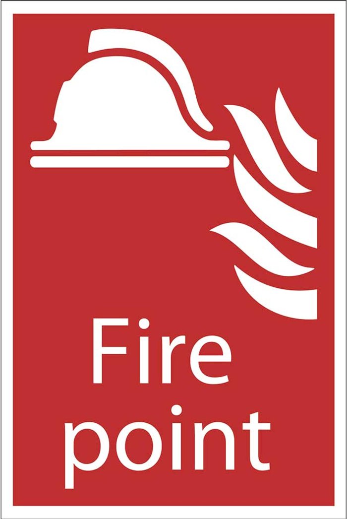 Tooled Up | Draper Draper Fire Point Sign 200mm 300mm Standard Draper Draper Fire Point Sign 200mm 300mm Standard