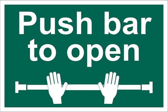 Tooled Up | Draper Draper Push Bar To Open Sign 300mm 200mm Standard Draper Draper Push Bar To Open Sign 300mm 200mm Standard