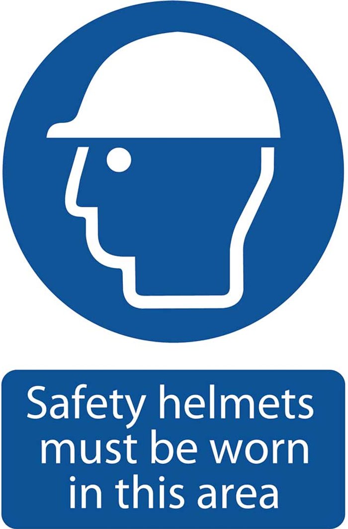 Tooled Up | Draper Draper Safety Helmets Must Be Worn In This Area Sign 400mm 600mm Standard Draper Draper Safety Helmets Must Be Worn In This Area Sign 400mm 600mm Standard