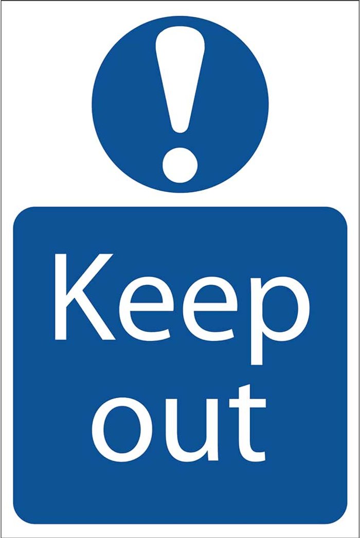 Tooled Up | Draper Draper Keep Out Sign 400mm 600mm Standard Draper Draper Keep Out Sign 400mm 600mm Standard