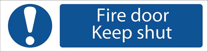 Tooled Up | Draper Draper Fire Door Keep Shut Sign 200mm 50mm Standard Draper Draper Fire Door Keep Shut Sign 200mm 50mm Standard
