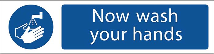 Tooled Up | Draper Draper Now Wash Your Hands Sign 200mm 50mm Standard Draper Draper Now Wash Your Hands Sign 200mm 50mm Standard