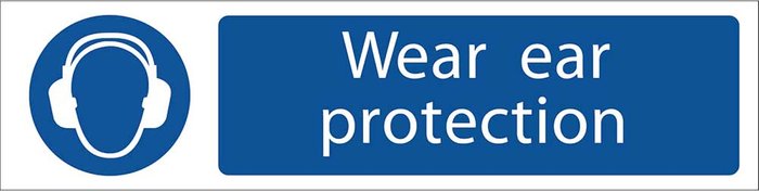 Tooled Up | Draper Draper Wear Ear Protection Sign 200mm 50mm Standard Draper Draper Wear Ear Protection Sign 200mm 50mm Standard