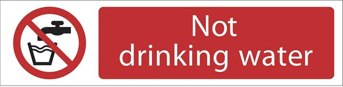 Tooled Up | Draper Draper Not Drinking Water Sign 200mm 50mm Standard Draper Draper Not Drinking Water Sign 200mm 50mm Standard