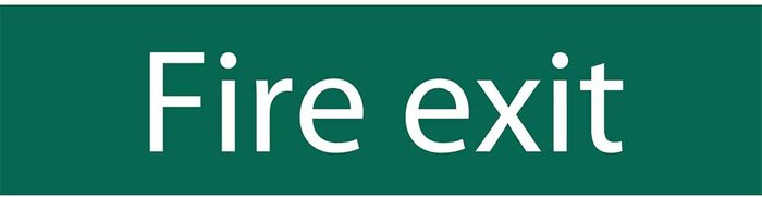 Tooled Up | Draper Draper Fire Exit Sign 200mm 50mm Standard Draper Draper Fire Exit Sign 200mm 50mm Standard