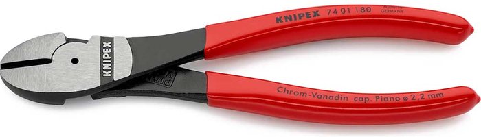 Tooled Up | Knipex Knipex 74 01 High Leverage Diagonal Cutting Pliers 180mm Knipex Knipex 74 01 High Leverage Diagonal Cutting Pliers 180mm