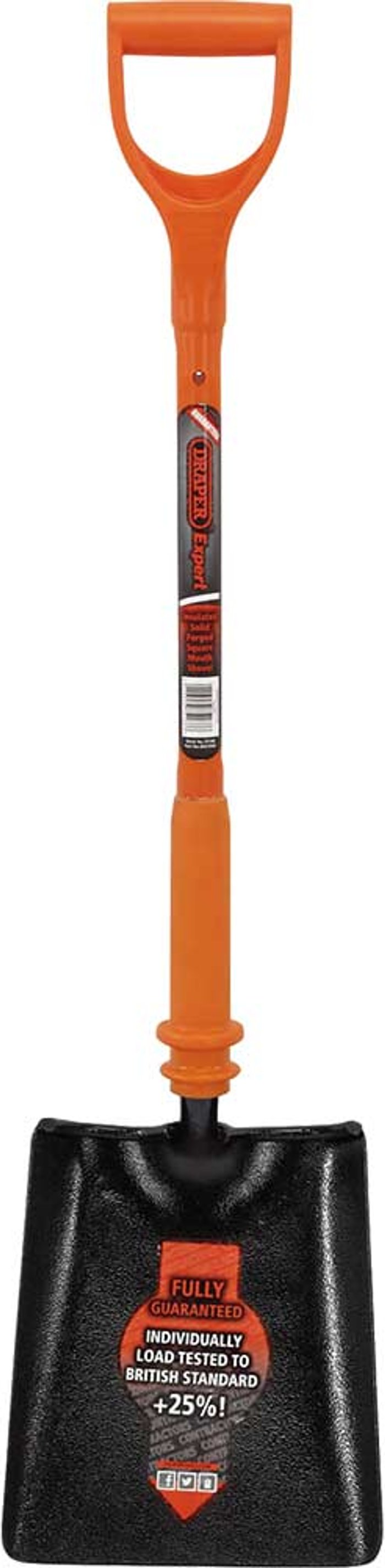 Tooled Up | Draper Draper Expert Square Mouth Shovel, Fully Insulated Solid Forged Draper Draper Expert Square Mouth Shovel, Fully Insulated Solid Forged