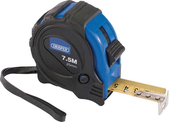 Tooled Up | Draper Draper Soft Grip Tape Measure Imperial & Metric 25ft / 7.5m 25mm Draper Draper Soft Grip Tape Measure Imperial & Metric 25ft / 7.5m 25mm