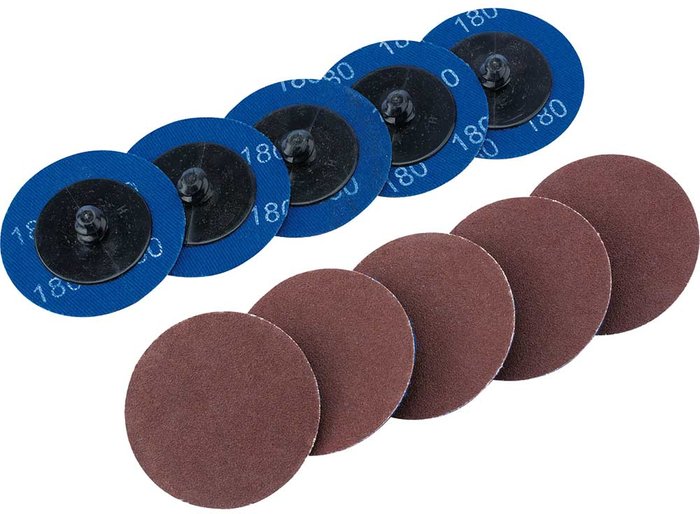 Tooled Up | Draper Draper 50mm Diameter Aluminium Oxide Sanding Disc 50mm 180g Pack of 10 Draper Draper 50mm Diameter Aluminium Oxide Sanding Disc 50mm 180g Pack of 10