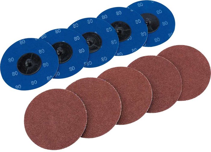 Tooled Up | Draper Draper 50mm Diameter Aluminium Oxide Sanding Disc 75mm 80g Pack of 10 Draper Draper 50mm Diameter Aluminium Oxide Sanding Disc 75mm 80g Pack of 10