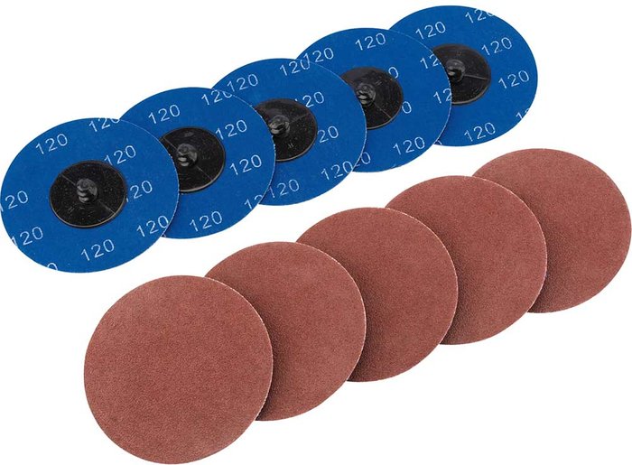 Tooled Up | Draper Draper 50mm Diameter Aluminium Oxide Sanding Disc 75mm 120g Pack of 10 Draper Draper 50mm Diameter Aluminium Oxide Sanding Disc 75mm 120g Pack of 10