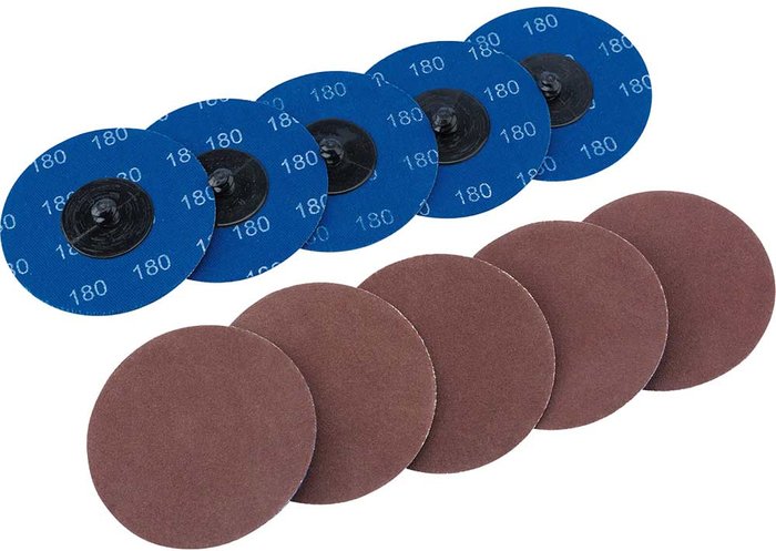 Tooled Up | Draper Draper 50mm Diameter Aluminium Oxide Sanding Disc 75mm 180g Pack of 10 Draper Draper 50mm Diameter Aluminium Oxide Sanding Disc 75mm 180g Pack of 10