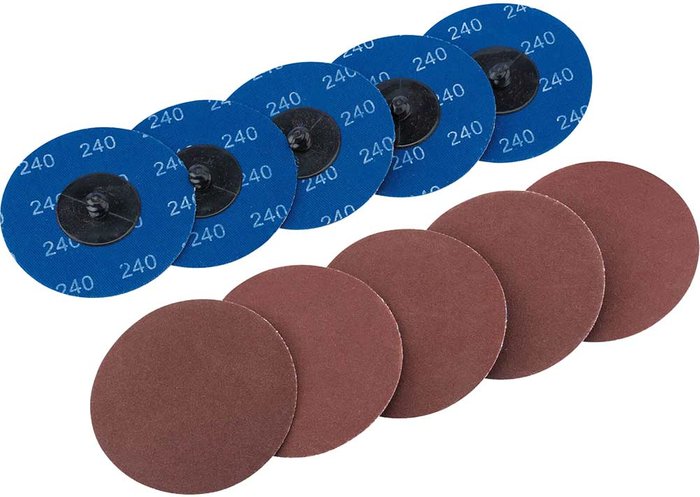 Tooled Up | Draper Draper 50mm Diameter Aluminium Oxide Sanding Disc 75mm 240g Pack of 10 Draper Draper 50mm Diameter Aluminium Oxide Sanding Disc 75mm 240g Pack of 10