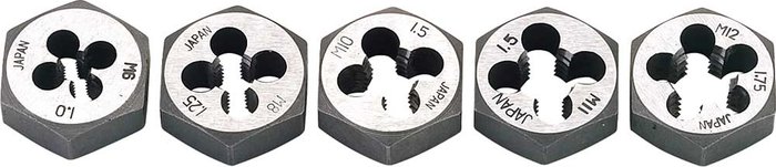 Tooled Up | Draper Draper 5 Piece Hexagon Die Nut Set Metric Draper Draper 5 Piece Hexagon Die Nut Set Metric
