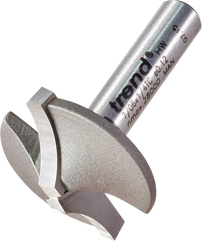 Tooled Up | Trend Trend Flat Ovolo Router Cutter 25mm 8mm 1/4 Trend Trend Flat Ovolo Router Cutter 25mm 8mm 1/4