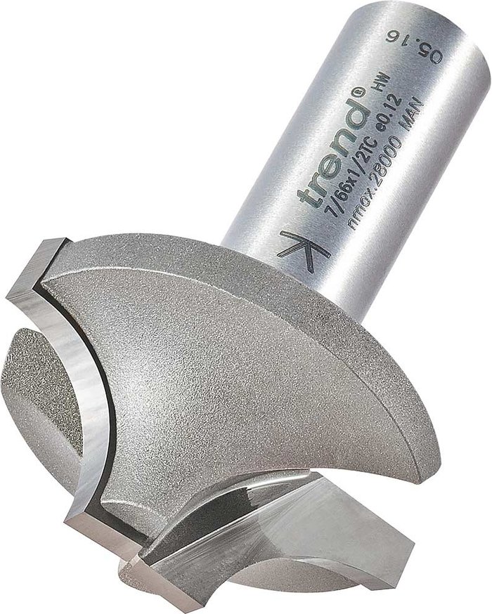 Tooled Up | Trend Trend Ovolo Rounding Over Router Cutter 38mm 18mm 1/2 Trend Trend Ovolo Rounding Over Router Cutter 38mm 18mm 1/2