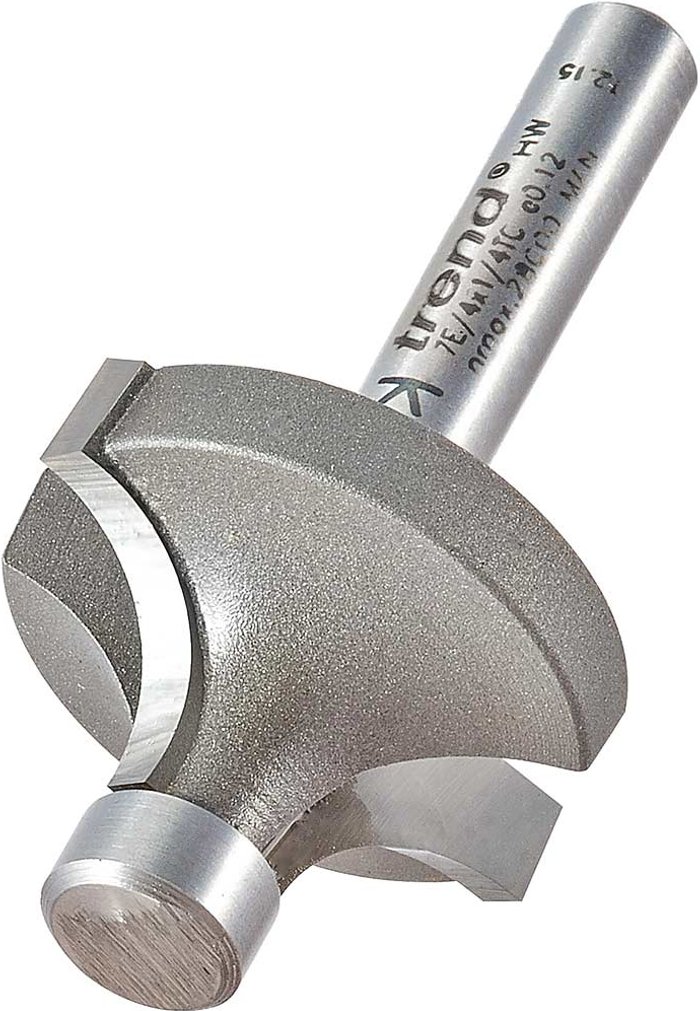 Tooled Up | Trend Trend Pin Guided Round Over Router Cutter 29mm 15.8mm 1/4 Trend Trend Pin Guided Round Over Router Cutter 29mm 15.8mm 1/4