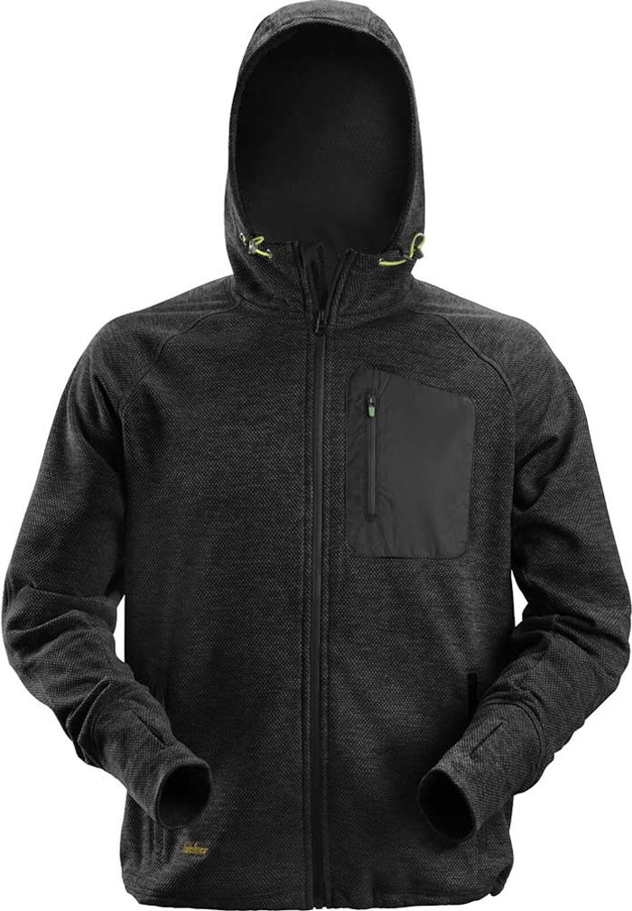 Tooled Up | Snickers Snickers 8041 Flexi Work Fleece Hoodie BLACK/BLACK M Snickers Snickers 8041 Flexi Work Fleece Hoodie BLACK/BLACK M