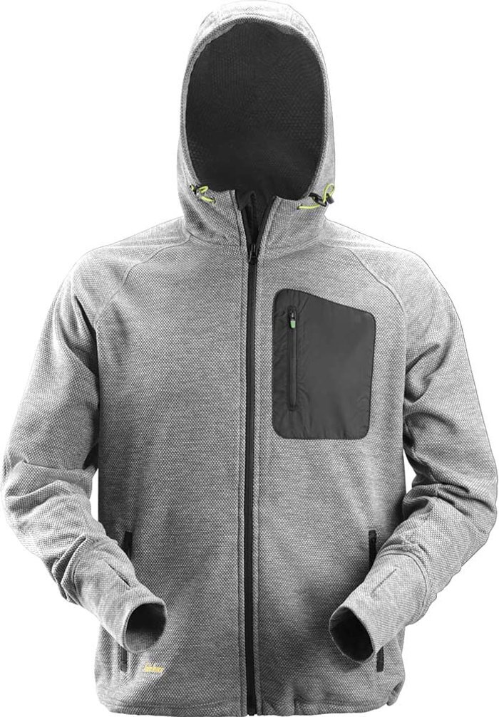 Tooled Up | Snickers Snickers 8041 Flexi Work Fleece Hoodie Grey/ Black M Snickers Snickers 8041 Flexi Work Fleece Hoodie Grey/ Black M