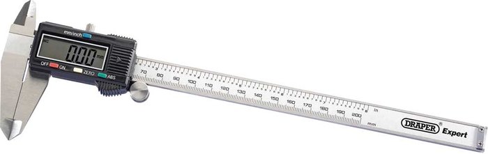 Tooled Up | Draper Draper Digital Vernier Caliper 200mm Draper Draper Digital Vernier Caliper 200mm