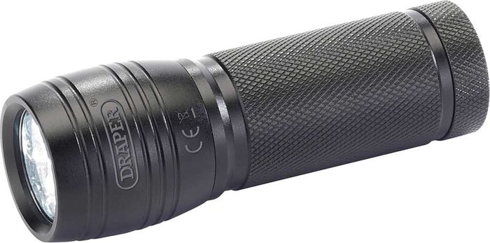 Tooled Up | Draper Draper LED Aluminium Torch Black Draper Draper LED Aluminium Torch Black