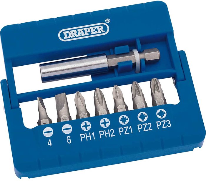 Tooled Up | Draper Draper 8 Piece Screwdriver and Magnetic Bit Set Draper Draper 8 Piece Screwdriver and Magnetic Bit Set