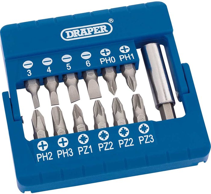 Tooled Up | Draper Draper 13 Piece Magnetic Bit Screwdriver Set Draper Draper 13 Piece Magnetic Bit Screwdriver Set