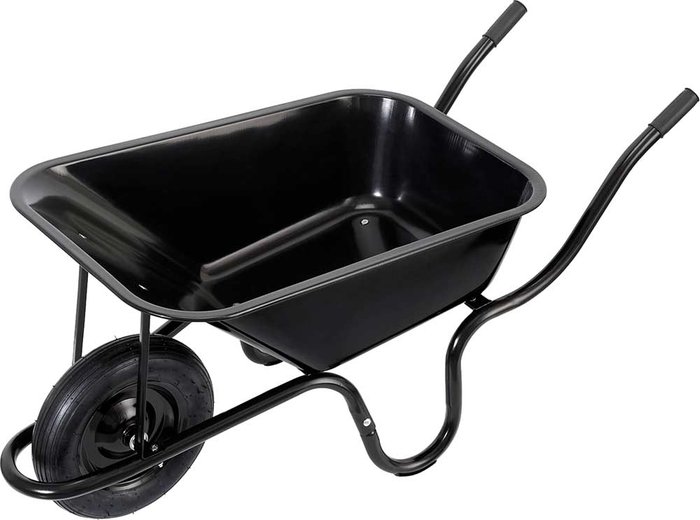 Tooled Up | Draper Draper Metal Tray Contractors Wheelbarrow (85L) - Black Draper Draper Metal Tray Contractors Wheelbarrow (85L) - Black