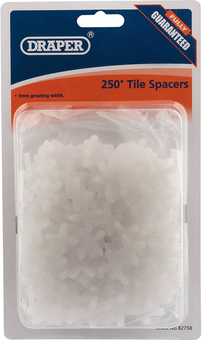 Tooled Up | Draper Draper Tile Spacers 5mm Pack of 250 Draper Draper Tile Spacers 5mm Pack of 250