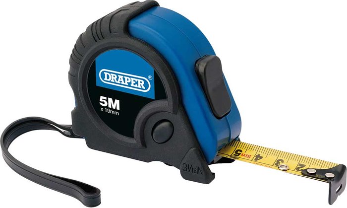 Tooled Up | Draper Draper Professional Measuring Tape Imperial & Metric 16ft / 5m 19mm Draper Draper Professional Measuring Tape Imperial & Metric 16ft / 5m 19mm