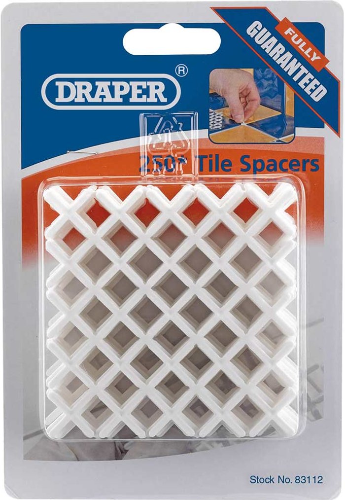Tooled Up | Draper Draper Tile Spacers 2mm Pack of 250 Draper Draper Tile Spacers 2mm Pack of 250