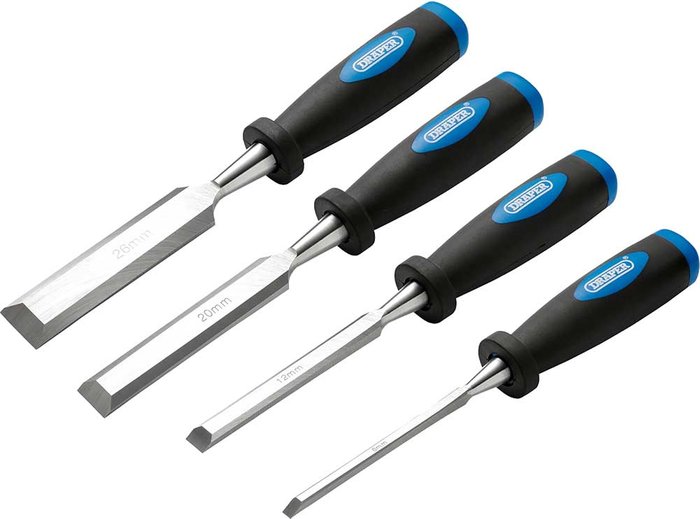 Tooled Up | Draper Draper 4 Piece Bevel Edge Wood Chisel Set Draper Draper 4 Piece Bevel Edge Wood Chisel Set