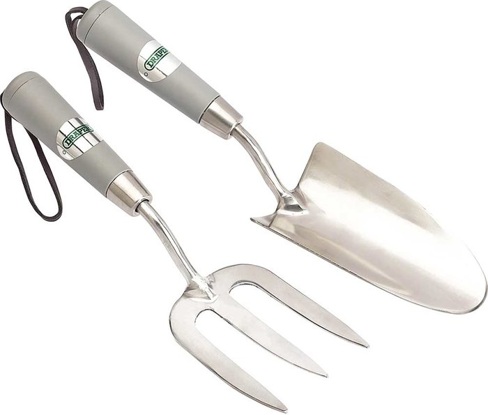 Tooled Up | Draper Draper Stainless Steel Hand Fork & Trowel Set - 2 Piece Draper Draper Stainless Steel Hand Fork & Trowel Set - 2 Piece