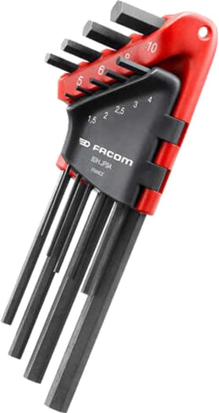 Tooled Up | Facom Facom 9 Piece Long Hexagon Allen Key Set Metric Facom Facom 9 Piece Long Hexagon Allen Key Set Metric