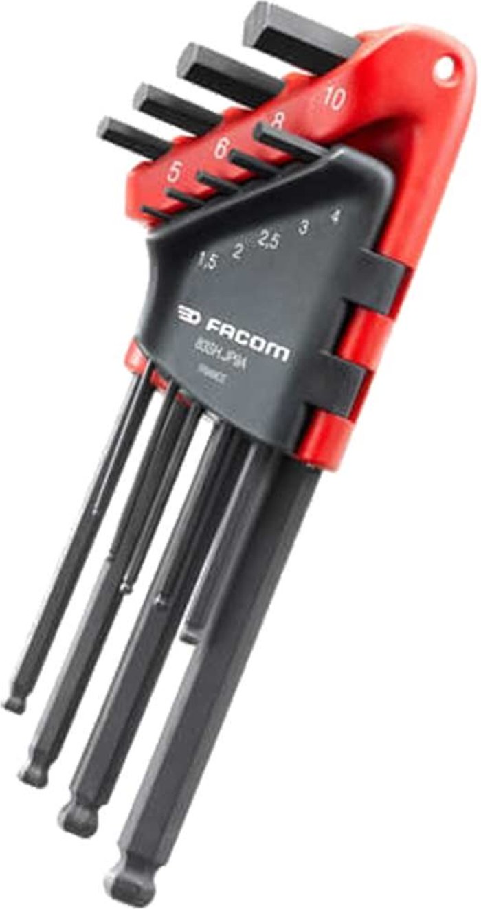 Tooled Up | Facom Facom 9 Piece Long Ball End Hexagon Allen Key Set Metric Facom Facom 9 Piece Long Ball End Hexagon Allen Key Set Metric