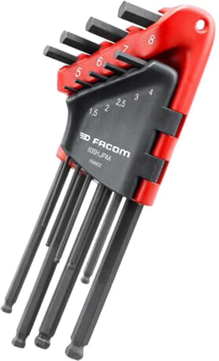 Tooled Up | Facom Facom 9 Piece Long Ball End Hexagon Allen Key Set Metric Facom Facom 9 Piece Long Ball End Hexagon Allen Key Set Metric