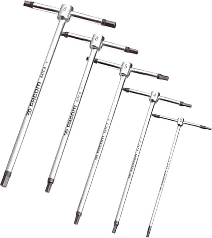 Tooled Up | Facom Facom 5 Piece T Handle Hexagon Allen Key Set Metric Facom Facom 5 Piece T Handle Hexagon Allen Key Set Metric