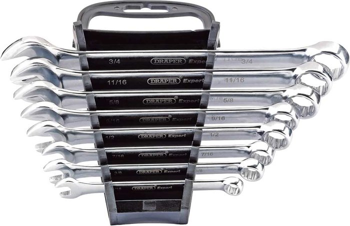 Tooled Up | Draper Draper 8 Piece Imperial Combination Spanner Set Draper Draper 8 Piece Imperial Combination Spanner Set