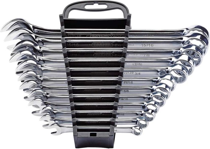 Tooled Up | Draper Draper 12 Piece Imperial Combination Spanner Set Draper Draper 12 Piece Imperial Combination Spanner Set