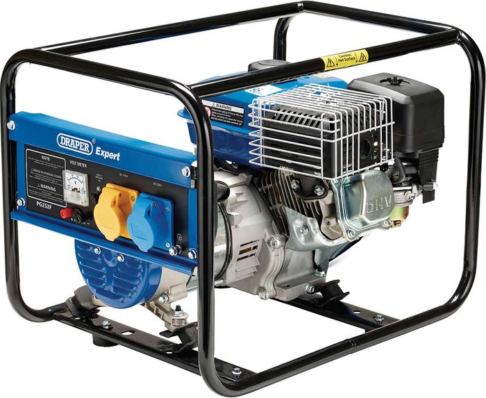 Tooled Up | Draper Draper - Petrol Generator 2.2KVA / 2.0KW 7HP Petrol Engine Recoil Start 87059 Draper Draper - Petrol Generator 2.2KVA / 2.0KW 7HP Petrol Engine Recoil Start 87059