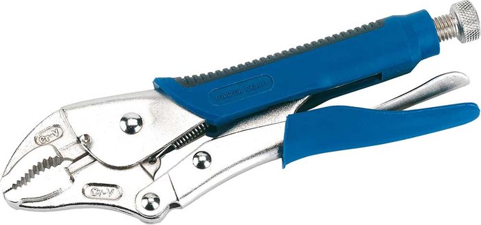 Tooled Up | Draper Draper Soft Grip Curved Jaw Self Grip Pliers 250mm Draper Draper Soft Grip Curved Jaw Self Grip Pliers 250mm